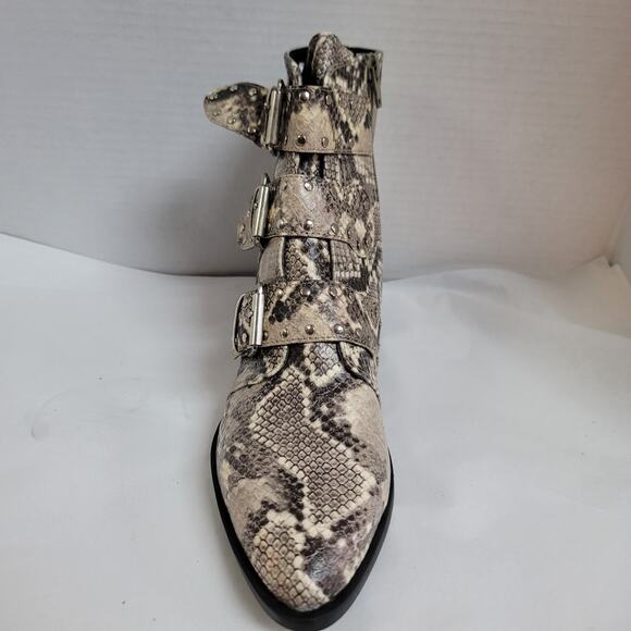 Steven Womens Harmon Ankle Bootie Side Zip Cushion Multicolor Snake Skin Size 9 - Picture 2 of 7